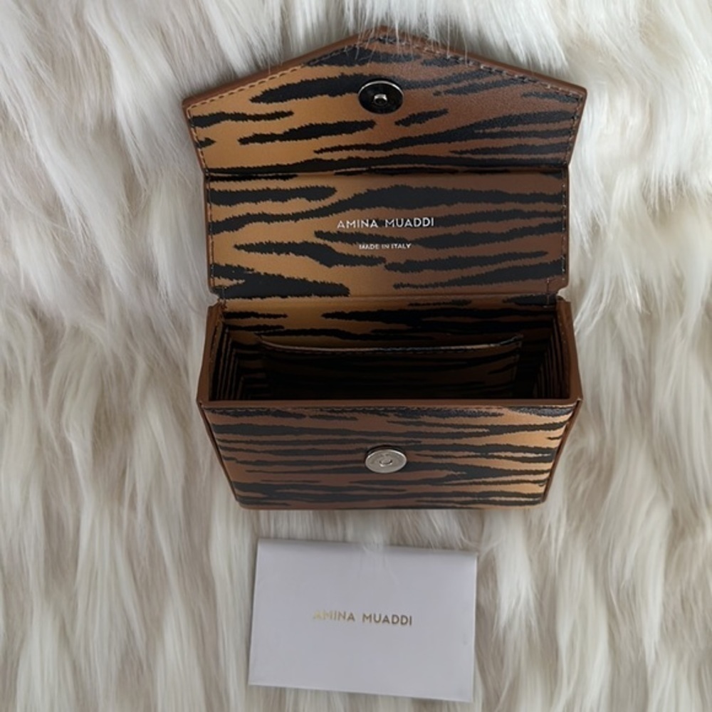 AMINA‎ MUADDI Swarovski cristals tiger prints bag - Picture 8 of 14